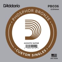D'Addario Phosphor Bronze Acoustic Guitar Single String .036