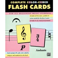 Alfred 89 Color Coded Flash Cards