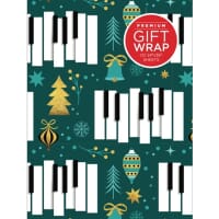 Golden Piano Keys Holiday Gift Wrapping Paper