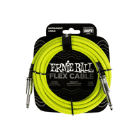 Ernie Ball 20' Flex Instrument Cable Straight/Straight - Green