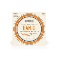EJ55 D'addario Banjo 5 String Set Phosphor Bronze Med Strings